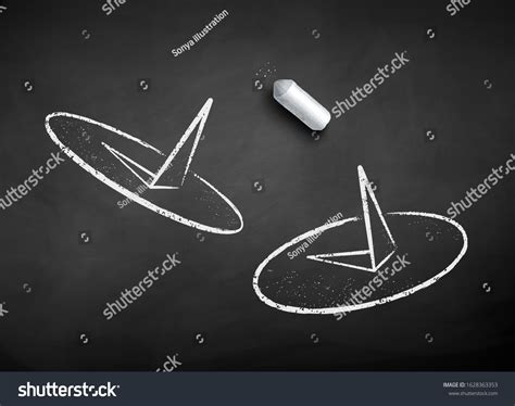 Vector Chalk Drawn Illustration Push Pins Stock Vector Royalty Free