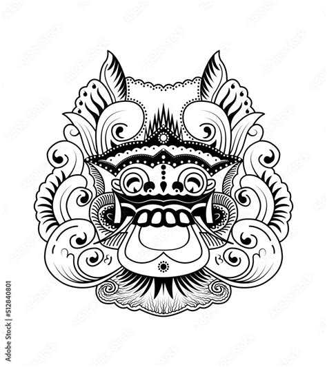 Balinese traditional culture ritual mask. Hindu ethnic spiritual symbol ...