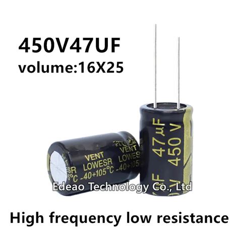 5pcs Lot 450v 47uf 450v47uf 47uf450v Volume 16x25 16 25 Mm High Frequency Low Resistance