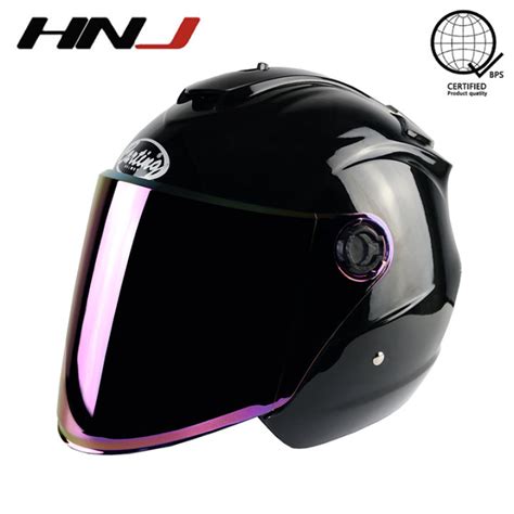 HNJ A4 004 Motorcycle Helmets Women Half Face Helmet Tinted Visor With