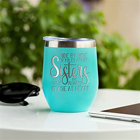 Sisters Are Always Close At Heart 12 Oz Mint Insulated Stainless