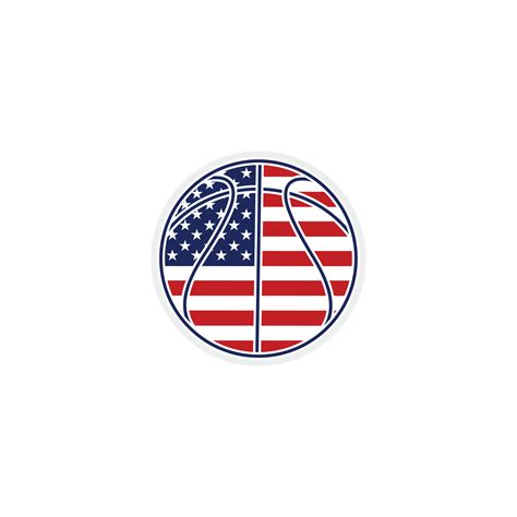 Basketball usa flag with ball logo design american sports icon 17721113 ...