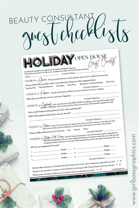 Printable Checklists To Use At Your Mary Kay Holiday Open House Let