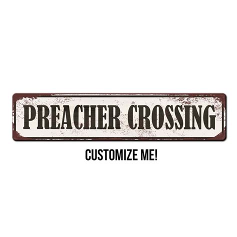 Custom Crossing Sign Personalized Crossing Sign Cute Pet Name Sign Rustic Style Property Sign ...