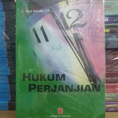 Jual Hukum Perjanjian Prof Subekti Shopee Indonesia