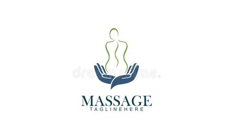 Body Massage Logo Design Vector Stock Vector Illustration Of