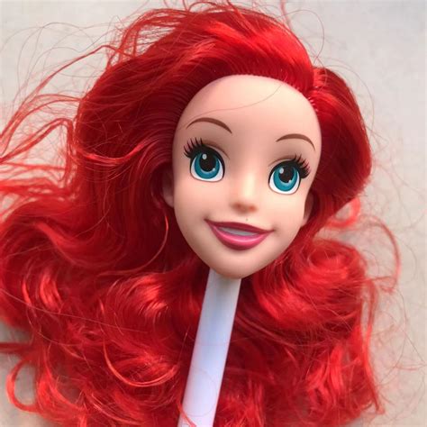 Ariel Mermaid Long Hair Princess Doll Head Ariel Doll