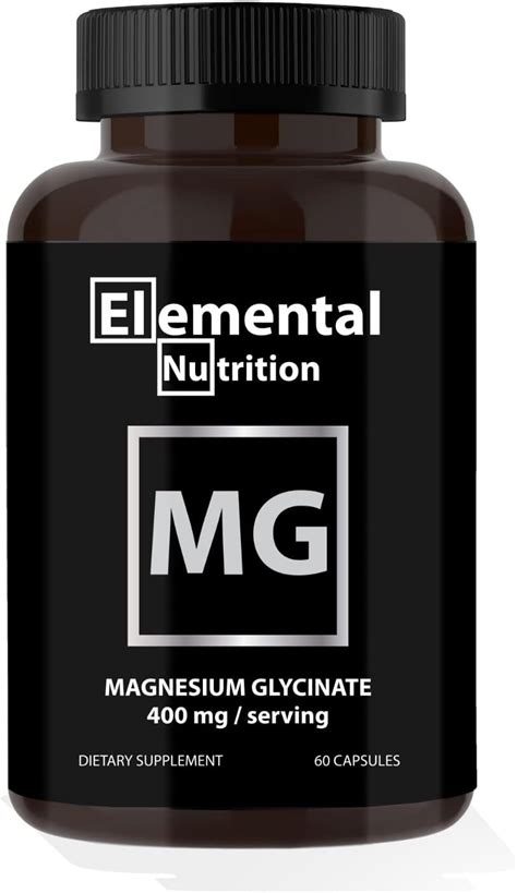 Amazon Elemental Nutrition Magnesium Glycinate 400 Mg Per