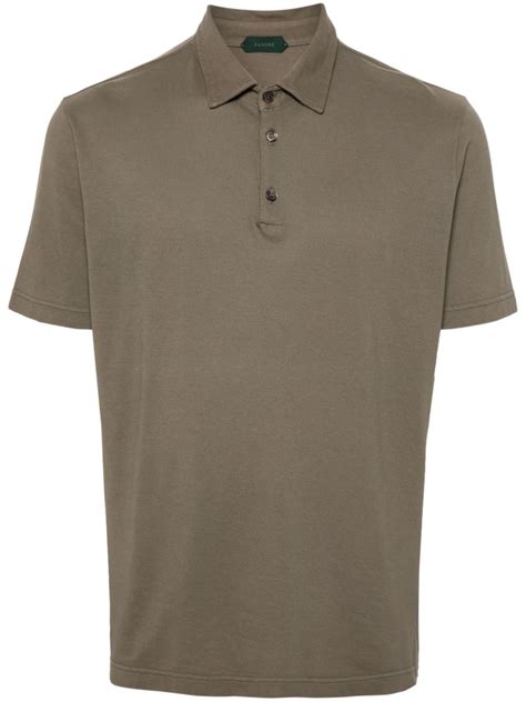 Zanone Piqué Weave Polo Shirt Farfetch