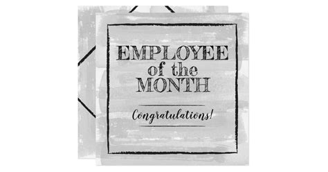 Employee Of The Month Recognition Award Card