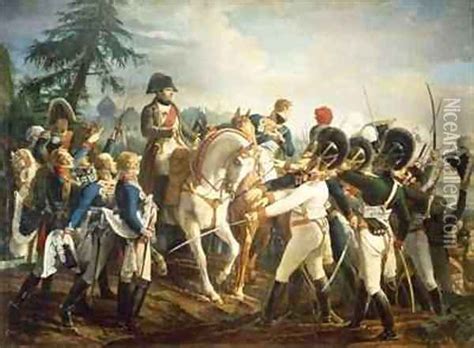 Napoleon And The Bavarian And Wurttemberg Troops In Abensberg Oil