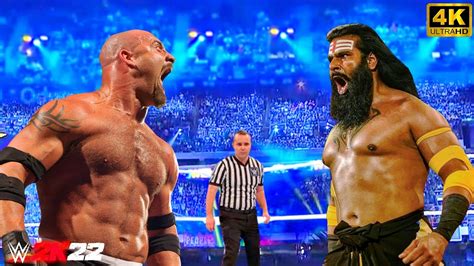 Wwe K Veer Mahaan Vs Goldberg Indian Fight Youtube