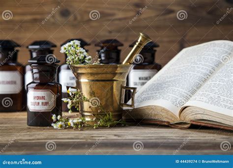 The Ancient Natural Medicine Herbs And Medicines Stock Photo Image