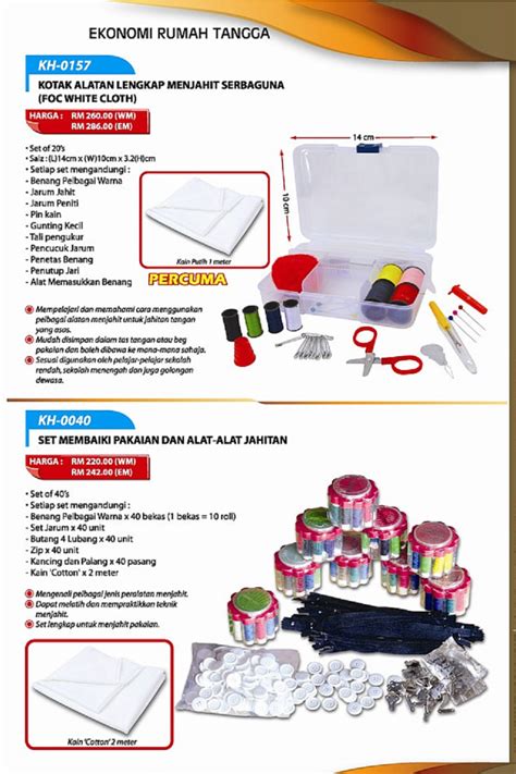 Kotak Alatan Menjahit Set Membaiki Pakaian Dan Jahitan