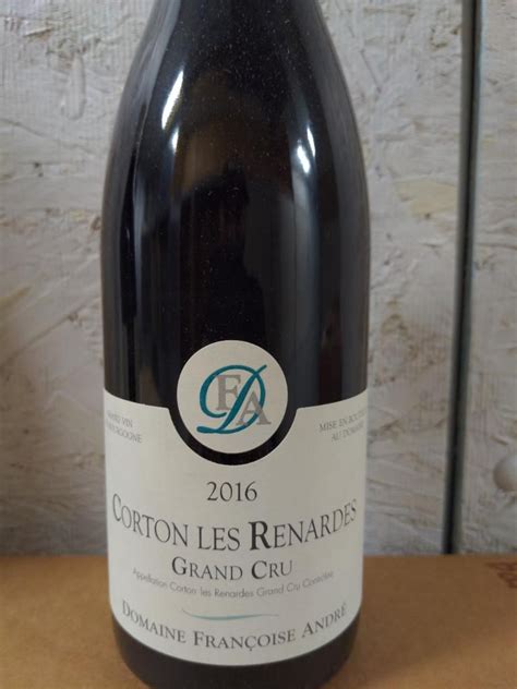 2017 Domaine Françoise André Corton Renardes France Burgundy Côte de