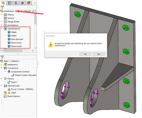 SOLIDWORKS 2019 Interference Detection On Multibody Parts