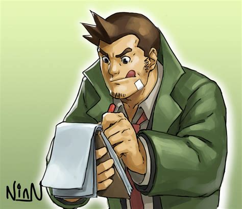 Ace Attorney Fanart Detective Gumshoe By Nin Mario64 On Deviantart