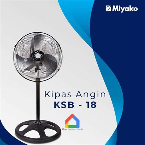 Jual Miyako Kipas Angin Berdiri Stand Fan Tornado 18inch Besi Ksb Di