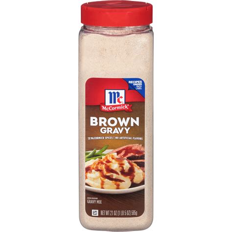 Mccormick Brown Gravy Seasoning Mix Bottle 21 Oz