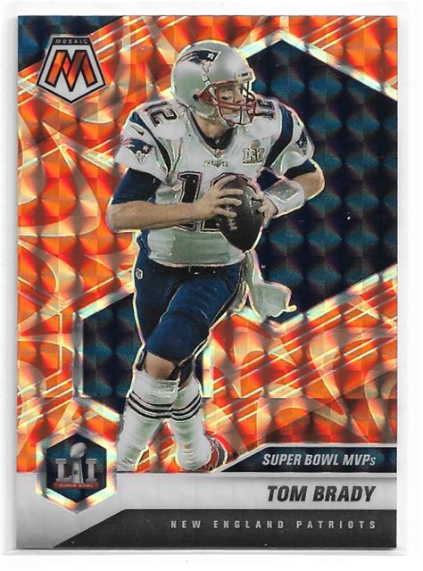 Panini Mosaic Mosaic Reactive Orange Tom Brady Mvp Ebay