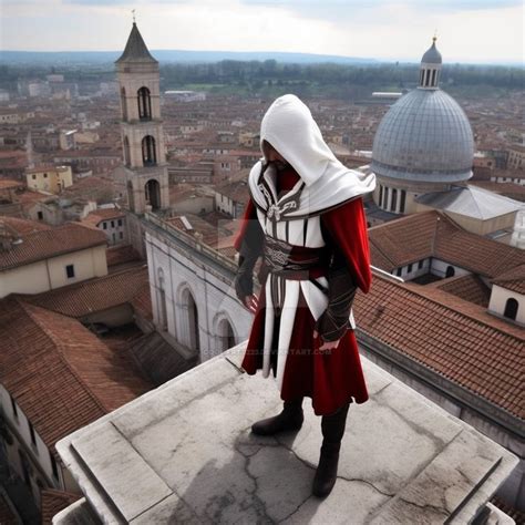 Assassin Ezio In Florence On The Roof Of Building By Coolarts223 On Deviantart