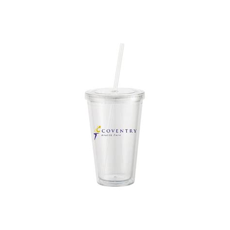 20 Oz Classic Acrylic Double Wall Insulated Tumbler With Lid And Straw