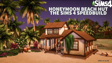 HONEYMOON BEACH HUT RENTAL LOT THE SIMS 4 SPEED BUILD YouTube