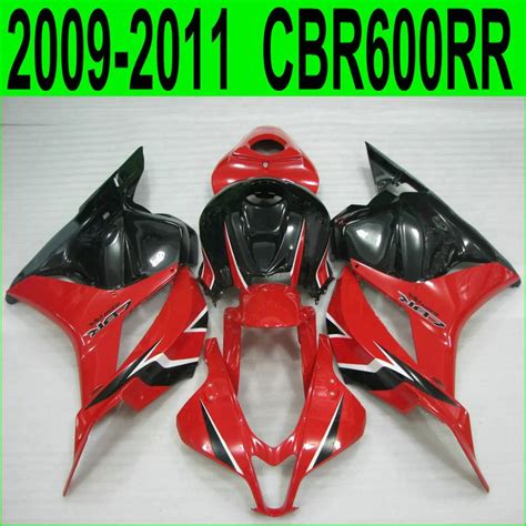 Injection Molded Fairing Kit For Honda CBR600RR 09 10 11 Red Black