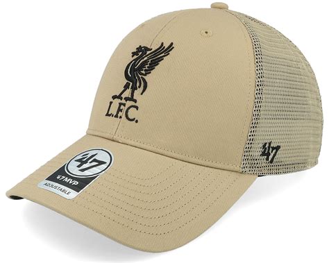 Liverpool Fc Epl Branson Mvp Khaki Trucker Brand Cap