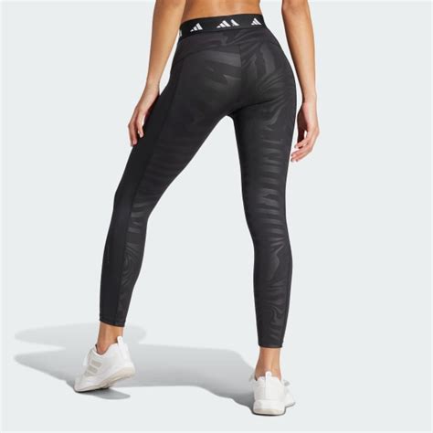 Adidas Womens Training Techfit Printed 7 8 Leggings Black Adidas Us