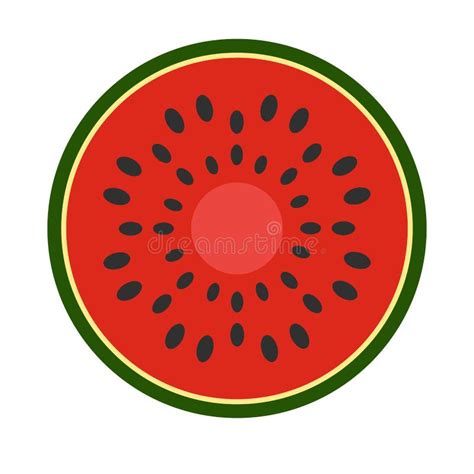 Sliced Watermelon Flat Icon Stock Vector Illustration Of Nature Sign