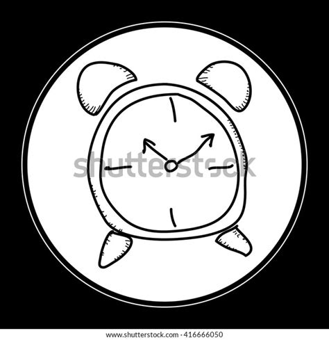 Simple Hand Drawn Doodle Clock Stock Vector Royalty Free