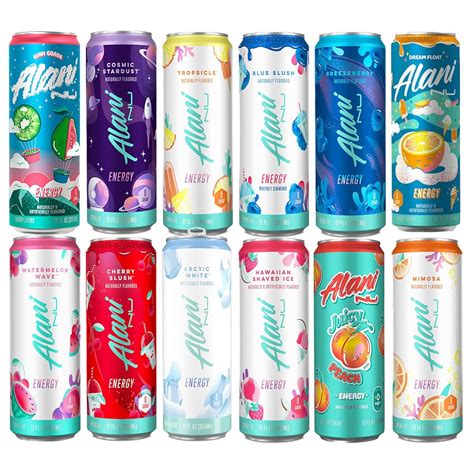 12 Packs Alani Nu Energy Drink Variety Pack|Different Flavors:Mimosa ...