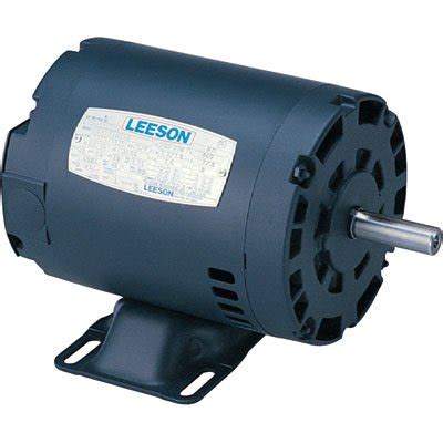 Leeson Reversible Electric Motor With Manual Overload Protection Hp