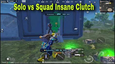 Insane Fight Solo Vs Squad Rush Gameplay Bgmi Solo Clutch Youtube