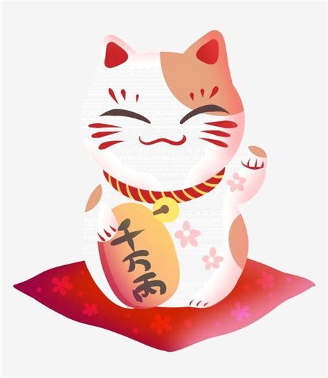 Japanese Lucky Cat Decoration Illustration Cat Clipart White Lucky