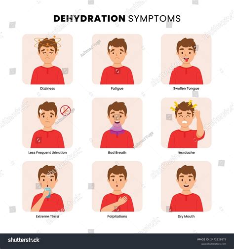 Dehydration Symptoms Infographic Medical Poster Design Stock Vector