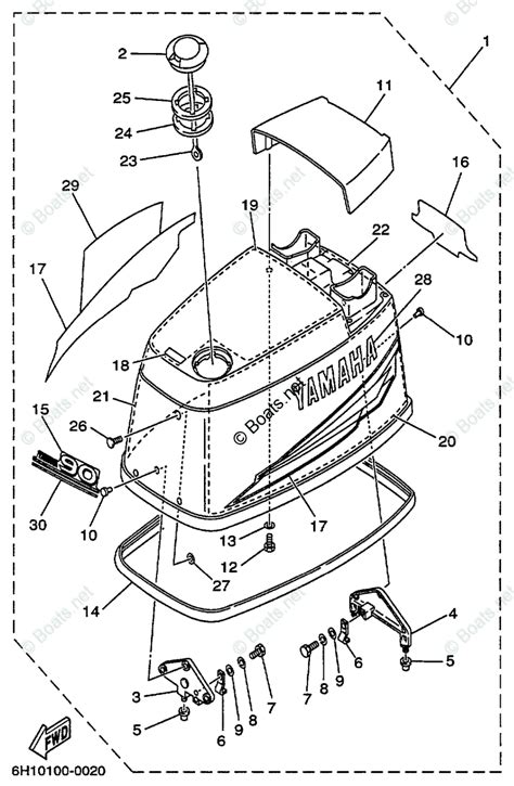 Yamaha Outboard 2000 Oem Parts Diagram For Top Cowling 2 For 90 90 Jet