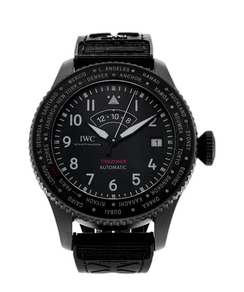 Iwc Pilots Watch Timezoner Top Gun Ceratanium Price Specs