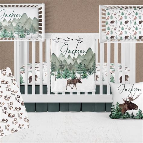 Woodland Nursery Bedding - Etsy