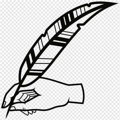 Paper Quill Open Graphics Feather Pen Leaf Hand Logo Png Pngwing