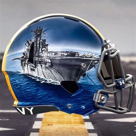 Naval Academy Hand Painted Alternate Helmets Football Helmets