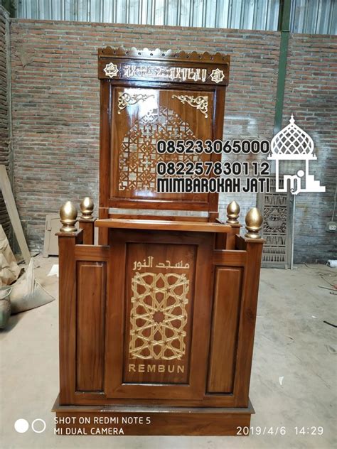 Podium Mimbar Ornamen Cnc Masjid Kota Mangupura Mimbarokah