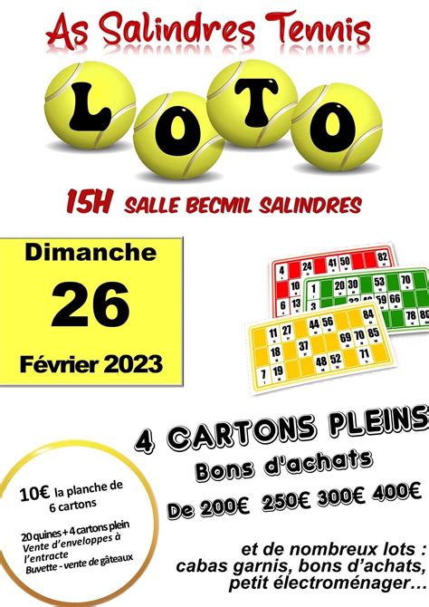 Loto à Salindres Agenda des lotos dans le Gard prés de Nîmes