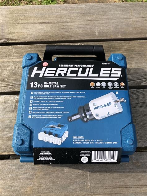 Review Hercules 13 Piece Bi Metal Hole Saw Set Harbor Freight Hacks