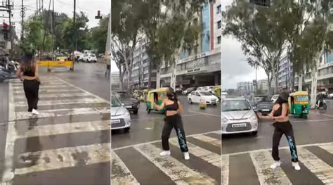 Indore Instagram Influencer Dances At Traffic Signal Viral Video Lands