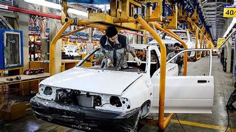 Production line for Iran top-selling car Pride in a factory hall of ...