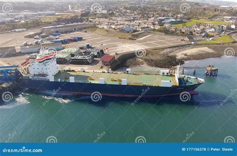 Ms Arrow Cargo Ship Larne Port Antrim N Ireland Editorial Stock Photo