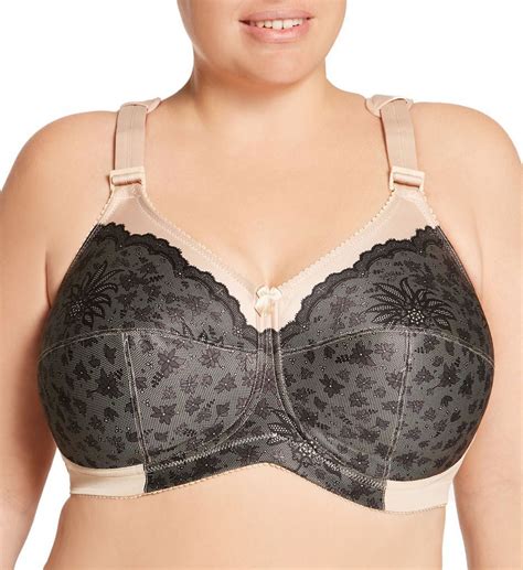 Women S Elila 1505 Full Coverage Wireless Soft Cup Bra Black Lace Nude