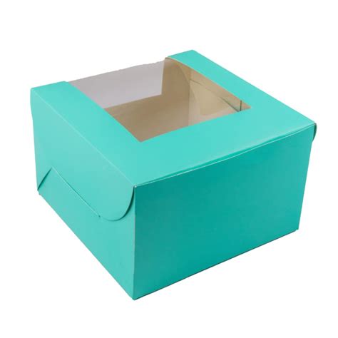 Multicolor Square Kraft Paper Cake Box Size Multisize Pattern